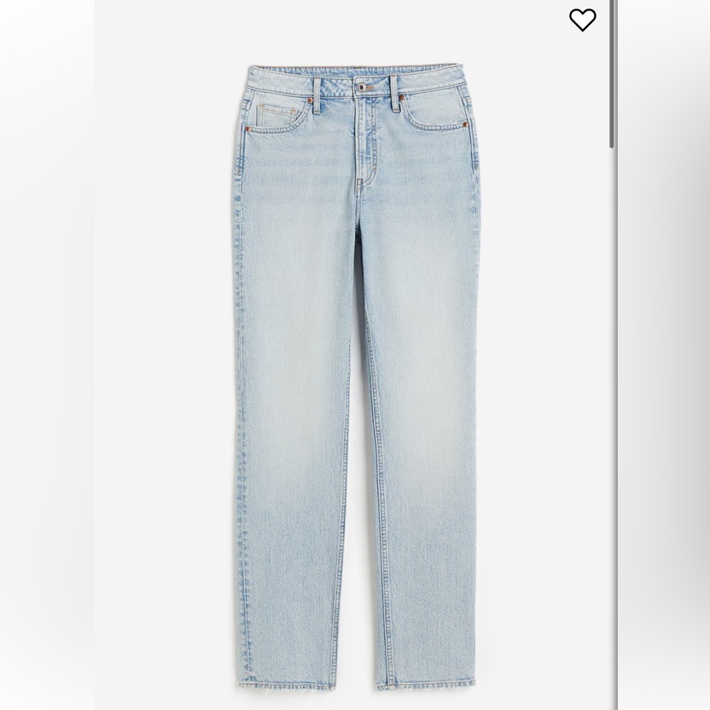H&M High rise slim straight leg jeans - Picture 3 of 7